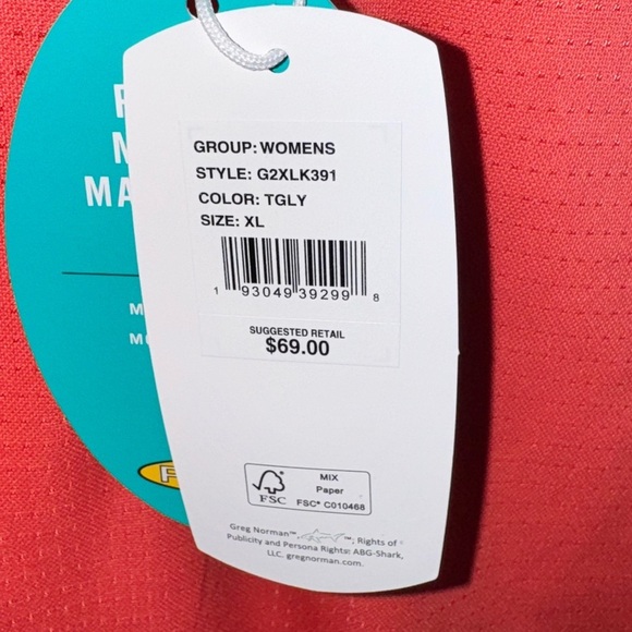 NWT Ladies Greg Norman Shirt Polo Short Sleeve Golf Apparel Size XL - Picture 3 of 6